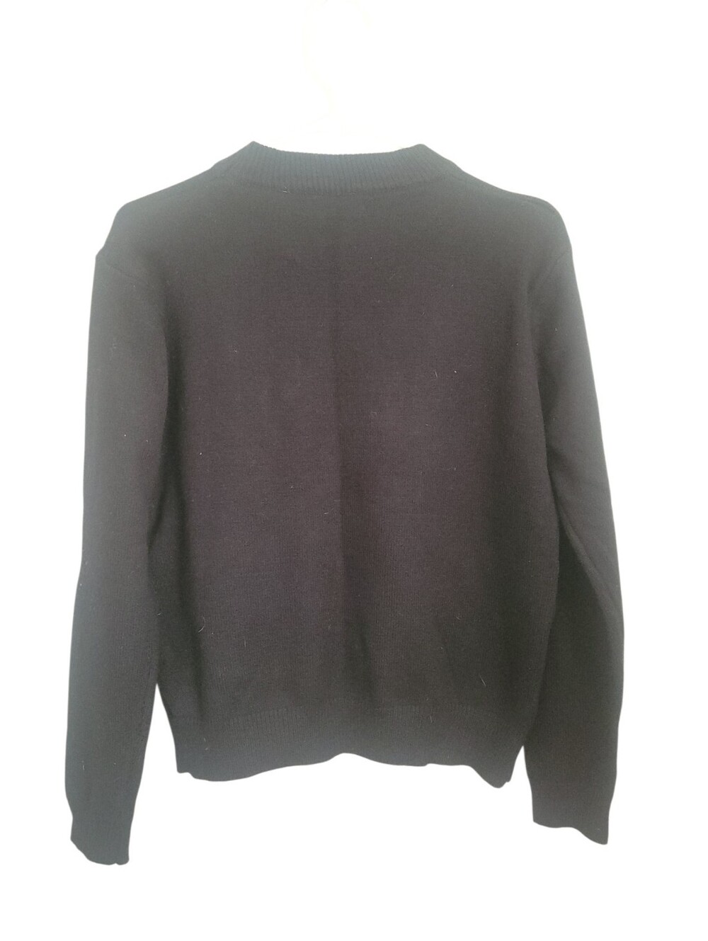Anthropologie Monarc Floral Embroidered Black Sweater Cottagecore Boho M Medium - Picture 7 of 10